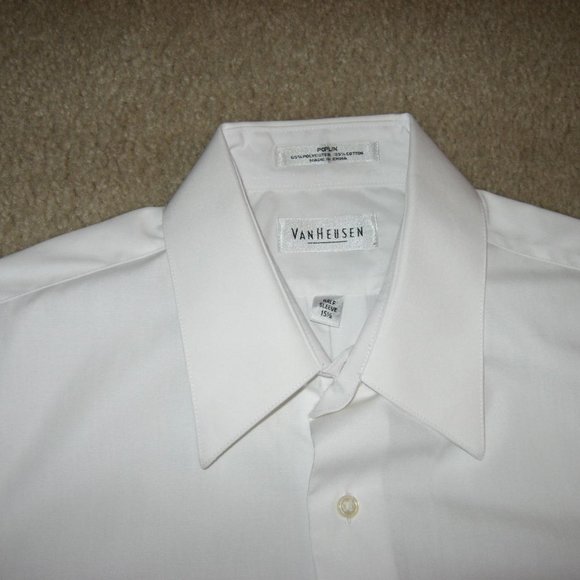 Van Heusen Short Sleeve Dress Shirt White Sz 15.5 Lot of 3 - Picture 13 of 16